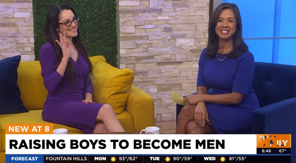 Dr. Karen on Good Morning Arizona discussing raising boys to become men in the context of sports